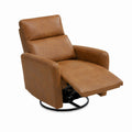 Fauteuil relax inclinable pivotant marron en cuir PU 88 x 92 x 102 cm