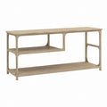Meuble TV en bambou naturel rectangulaire 120 x 40 x 75 cm avec 2 étagères