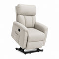Fauteuil releveur électrique inclinable beige en polyester 85 x 92 x 105 cm