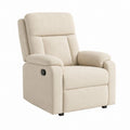 Fauteuil relax inclinable manuel beige en polyester rectangulaire 86 x 94 x 98 cm